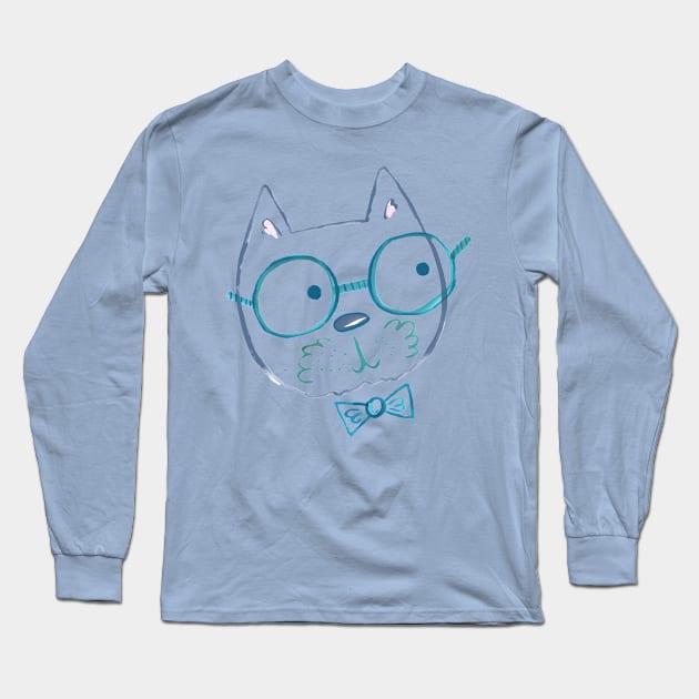 Cool Cat Long Sleeve T-Shirt by bykatieerickson